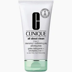 CLINIQUE ALL ABOUT CLEAN 2 IN 1 CLEASING + EXFOLIATING JELLY 150ML T*