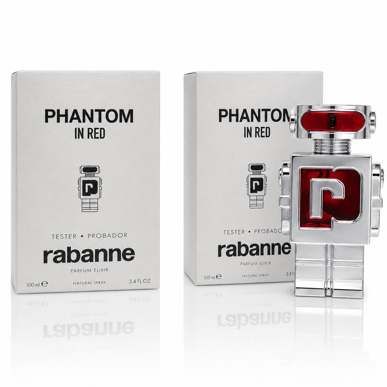 PACO RABANNE PHANTOM IN RED PARFUM ELIXIR 100ML Tester