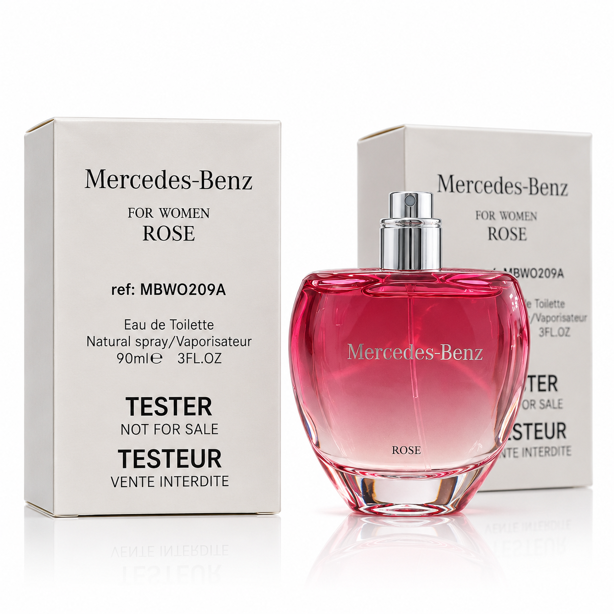 MERCEDES BENZ FOR WOMEN ROSE EDT 90ML Tester